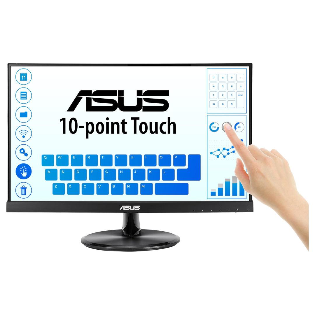ASUS VT229H | 21,5 Zoll Full-HD Touch Monitor | 10 Punkt Multi-Touch, Flimmerfrei, Blaulichtfilter,