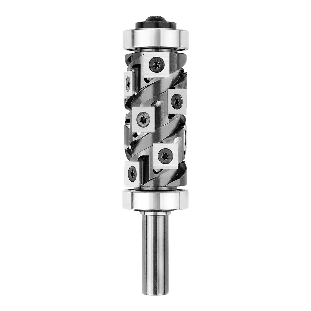 SpeTool Up&amp;Down Kompressions Bündigfräser 12mm Schaft VHM Spiralnutfräser Kopierfräser für Oberfräse