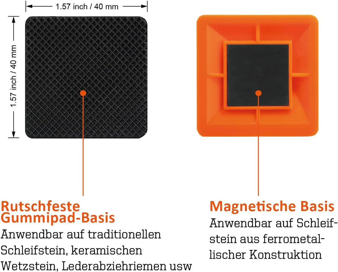 SHARPAL 196N 2er-Pack 4-in-1 Wetzstein Messer Schleifhilfe zum Schärfen von Messern per Schleifstein