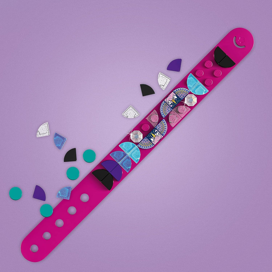 LEGO 41802 DOTS Einhorn Armband, kreatives Spielzeug DIY Schmuck-Bastelset mit glitzernden Steinen f
