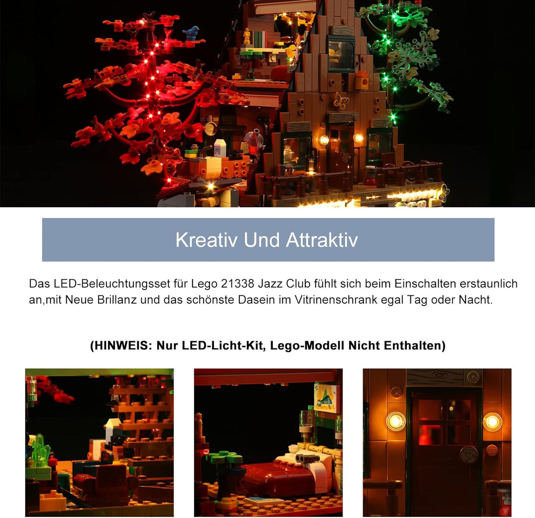 Fernbedienung Licht-Kit für Lego A-Frame Cabin, Led Beleuchtungs Set Kompatibel mit Lego 21338 Ideas