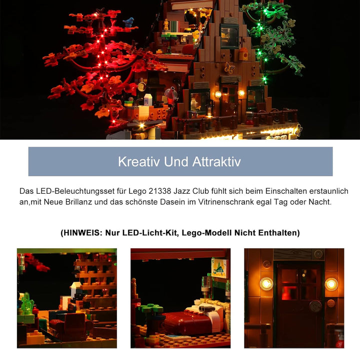 Fernbedienung Licht-Kit für Lego A-Frame Cabin, Led Beleuchtungs Set Kompatibel mit Lego 21338 Ideas
