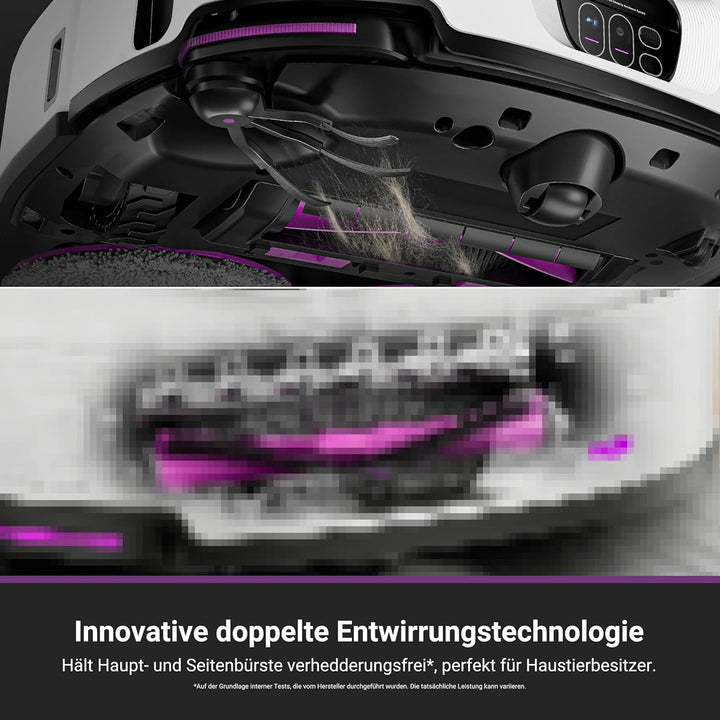EUREKA J15 Max Ultra Roboterstaubsauger mit Wischfunktion | Extensible Seitenbürste & Wischarm | 220