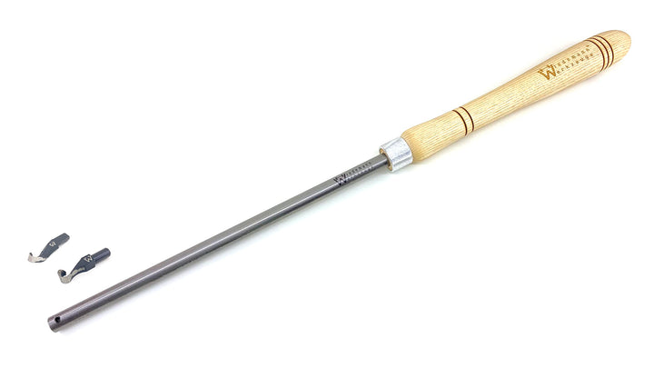 Wiedemann Ausdrehhaken klein gerade und klein gekröpft mit Ø13mm Halterstange für Drechsler/Woodturn