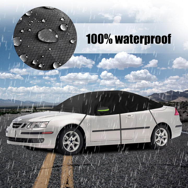 Halbe Autoabdeckung Kompatibel mit Saab 9-3 Convertible 1998-2014, Halbabdeckung wasserdichte Halbga