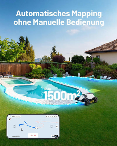 MAMMOTION LUBA mini AWD 800 Mähroboter ohne Begrenzungskabel, NetRTK+Vision, Keine RTK-Antenne erfor
