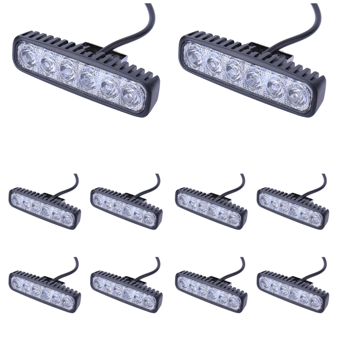 Greenmigo 10x 18W LED Scheinwerfer Offroad Lampe Flood Arbeitsscheinwerfer 12V 24V Zusatzscheinwerfe