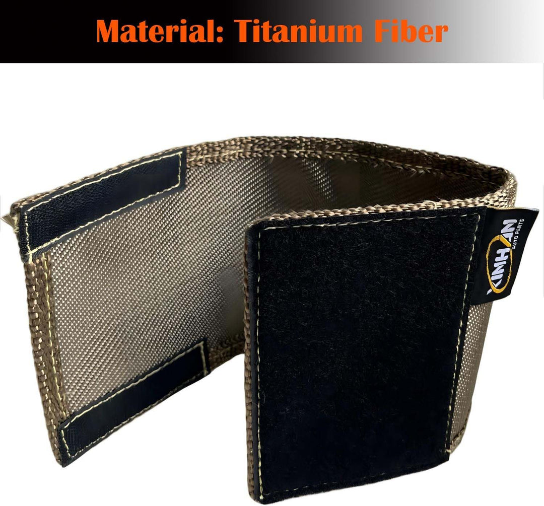 Titanfaser-Hitzeschutz, universeller Starter-Hitzeschild, 17,8 x 61 cm und 14 x 43,2 cm Umwicklung,