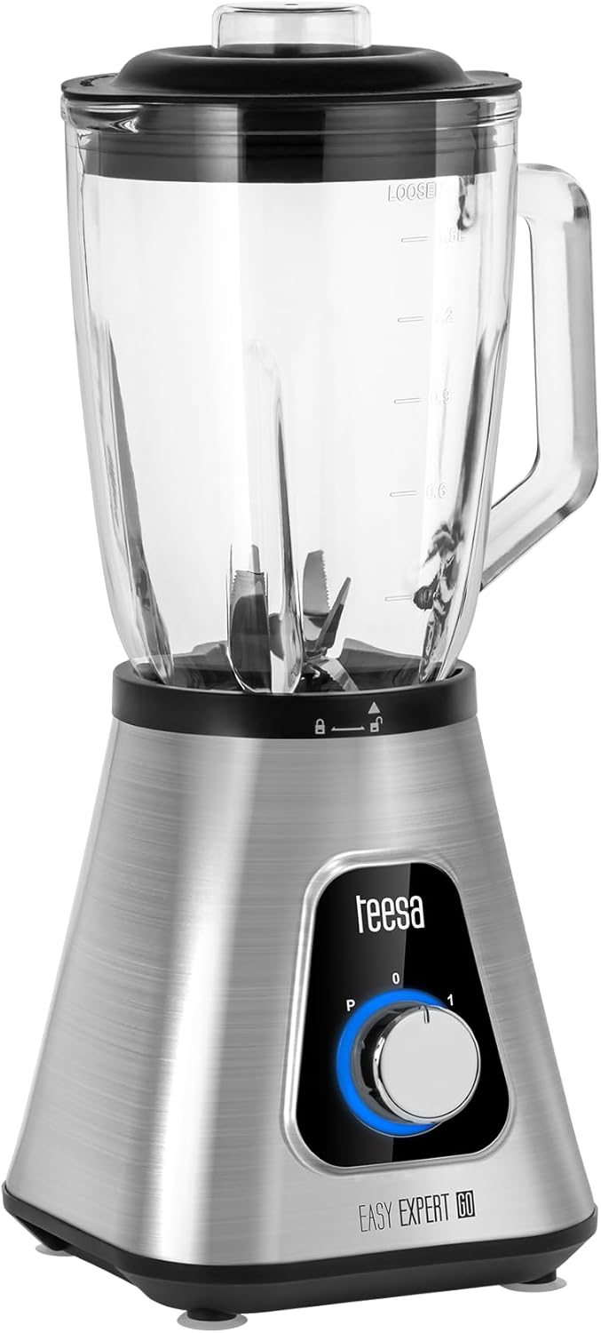 Teesa Easy EXPERT GO Bechermixer, Leistung: 1300 W, Glasbecher mit einem Fassungsvermögen von 1,5 l,
