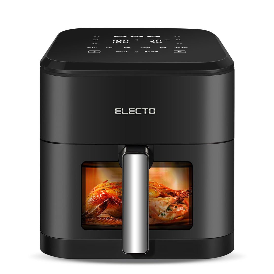 ELECTO - Heissluftfritteuse 8L Smart 2000W – App-Steuerung via WiFi – 8 Automatikprogramme – Antihaf