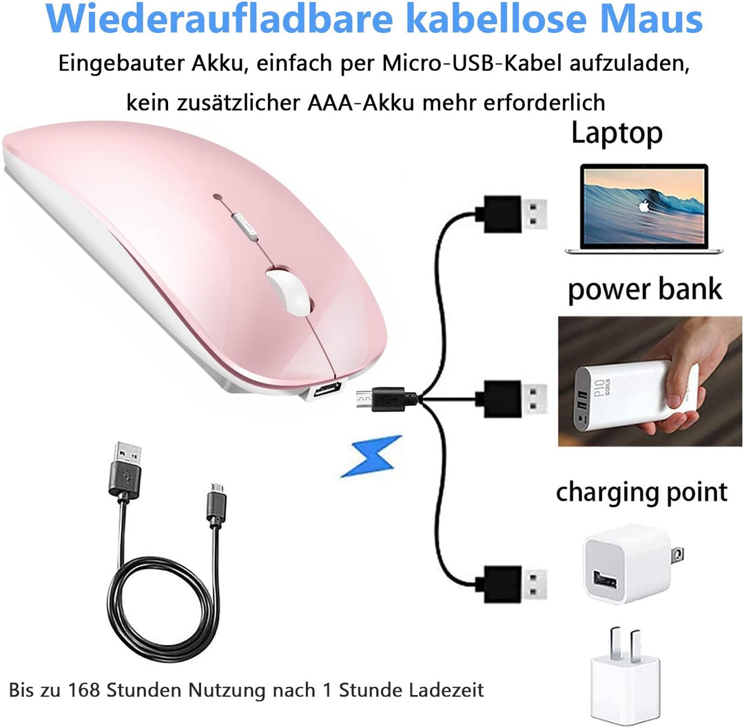 LEAPEST Kabellose Bluetooth Maus für MacBook Pro/Air/Mac/iPad/Laptop/Desktop/Mac/PC/Computer/Telefon