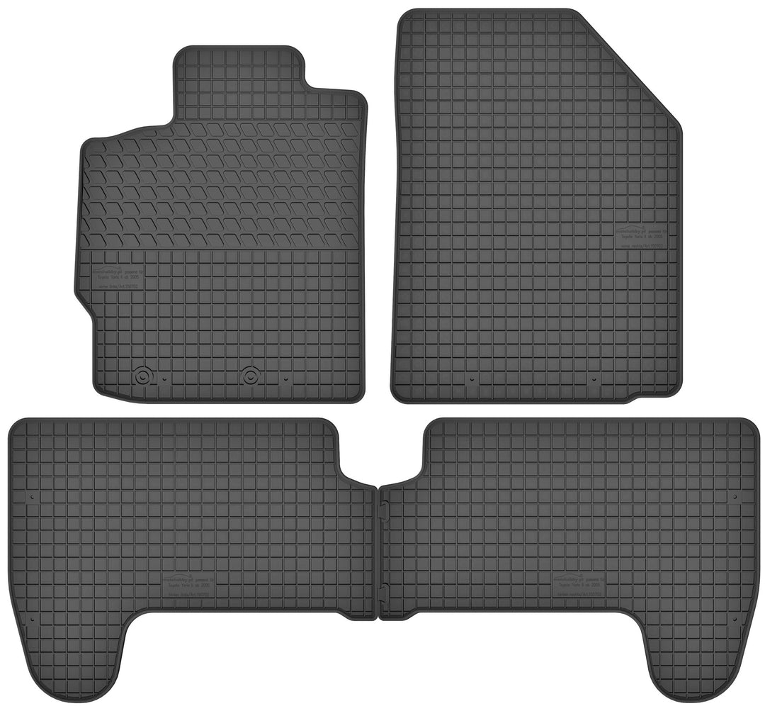 Gummimatten Gummi Fussmatten Satz für Toyota Yaris II (2005-2011) - Passgenau