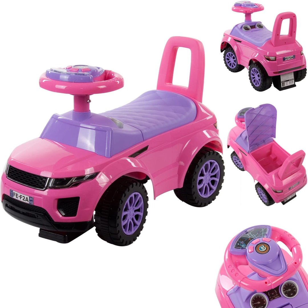 Rutschauto ab 1 Jahr, Bobbycar, Knderauto ab 12 Monaten, Baby Auto, Lauflernhilfe mit Hupe und Motor
