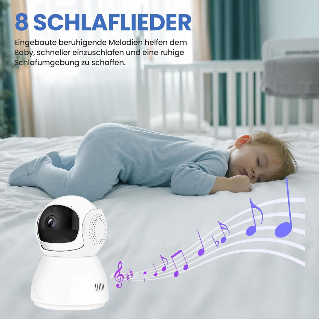 Extralink Babyphone mit Kamera ohne WLAN – Baby Monitor mit 5 Zoll Display, Nachtsicht, 2 Wege Audio