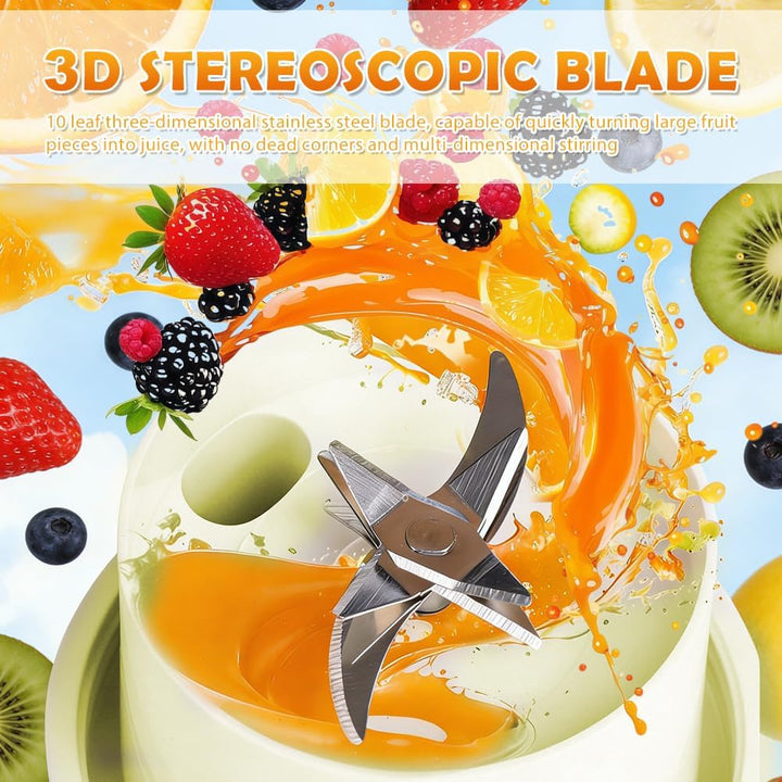 Mixer Smoothie Maker, Tragbarer Entsafter mit Strohkappe & Griff, Tragbarer Mixer Smoothie Maker to