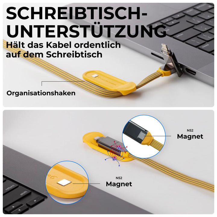 Rolling Square inCharge XL 200 cm - USB-C-Kabel, Universal-Smartphone-Kabel, Geschenk für Männer, 6-
