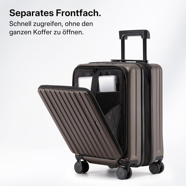 Münicase Kofferset 3-teilig, Top-Öffnung, TSA, Coffee | 3 Grössen M/L/XL, Erweiterbar, Kompressionsg