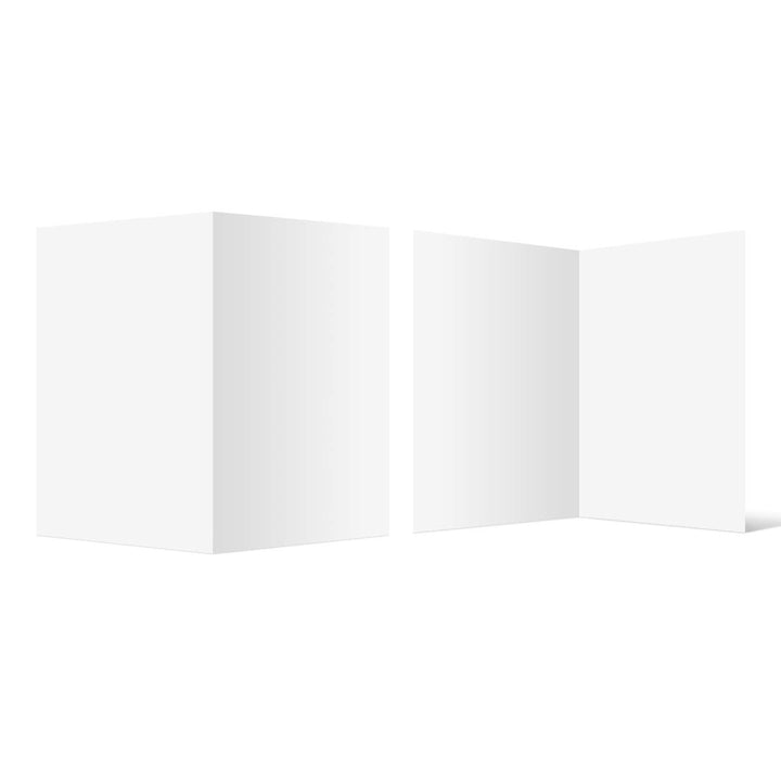 100 Blanko Klappkarten DIN A5 hoch 210x148mm Bilderdruckpapier 300g/qm Set Papier wählbar 100er Set