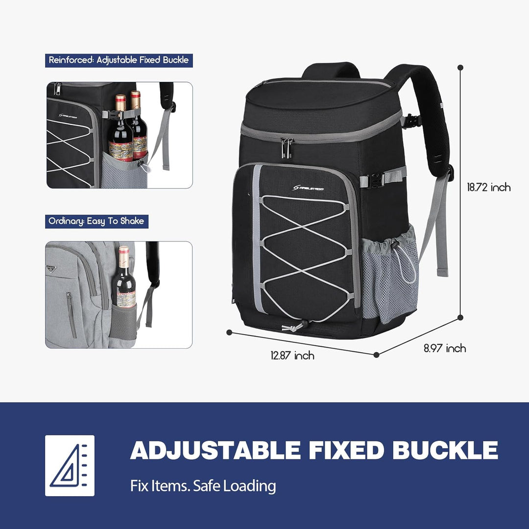 Maelstrom Kühlrucksack 35/50 Dosen, Isolierter Cooler Rucksack Auslaufsicher, Grosse Kühltasche Ruck