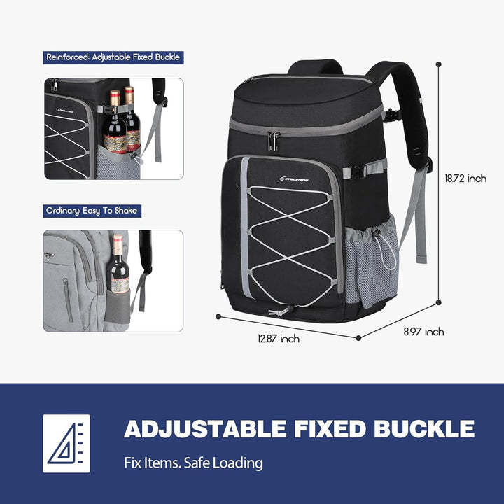 Maelstrom Kühlrucksack 35/50 Dosen, Isolierter Cooler Rucksack Auslaufsicher, Grosse Kühltasche Ruck
