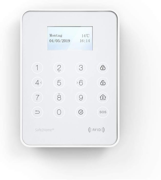 Safe2Home® externes Tastenfeld Aussen SP310 + Innen für Funk Alarmanlage Serie SP310 - Bedienteil mi