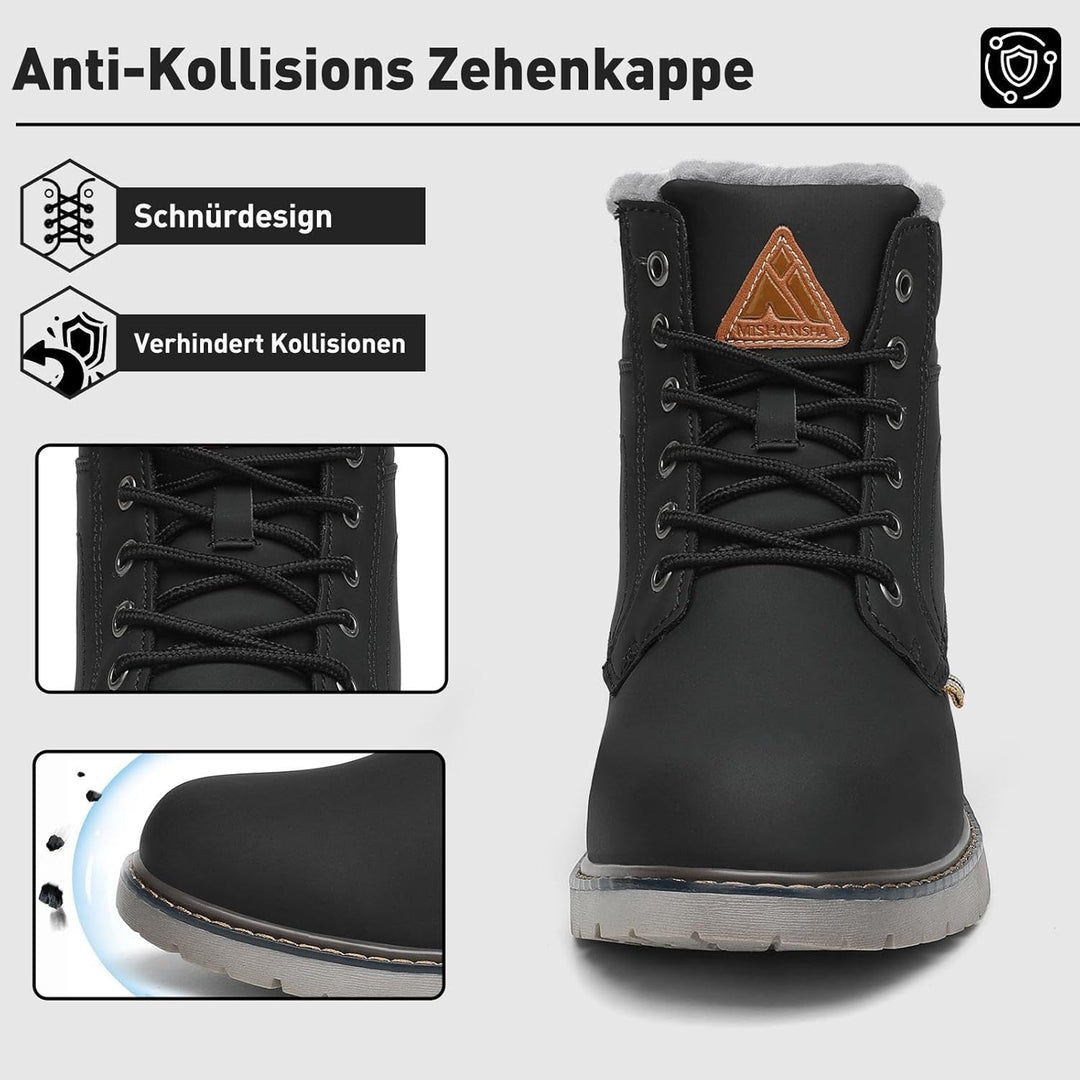 Mishansha Winterschuhe Herren Stiefel Warm Gefüttert Winterstiefel Damen Wasserdicht Outdoor Schnees