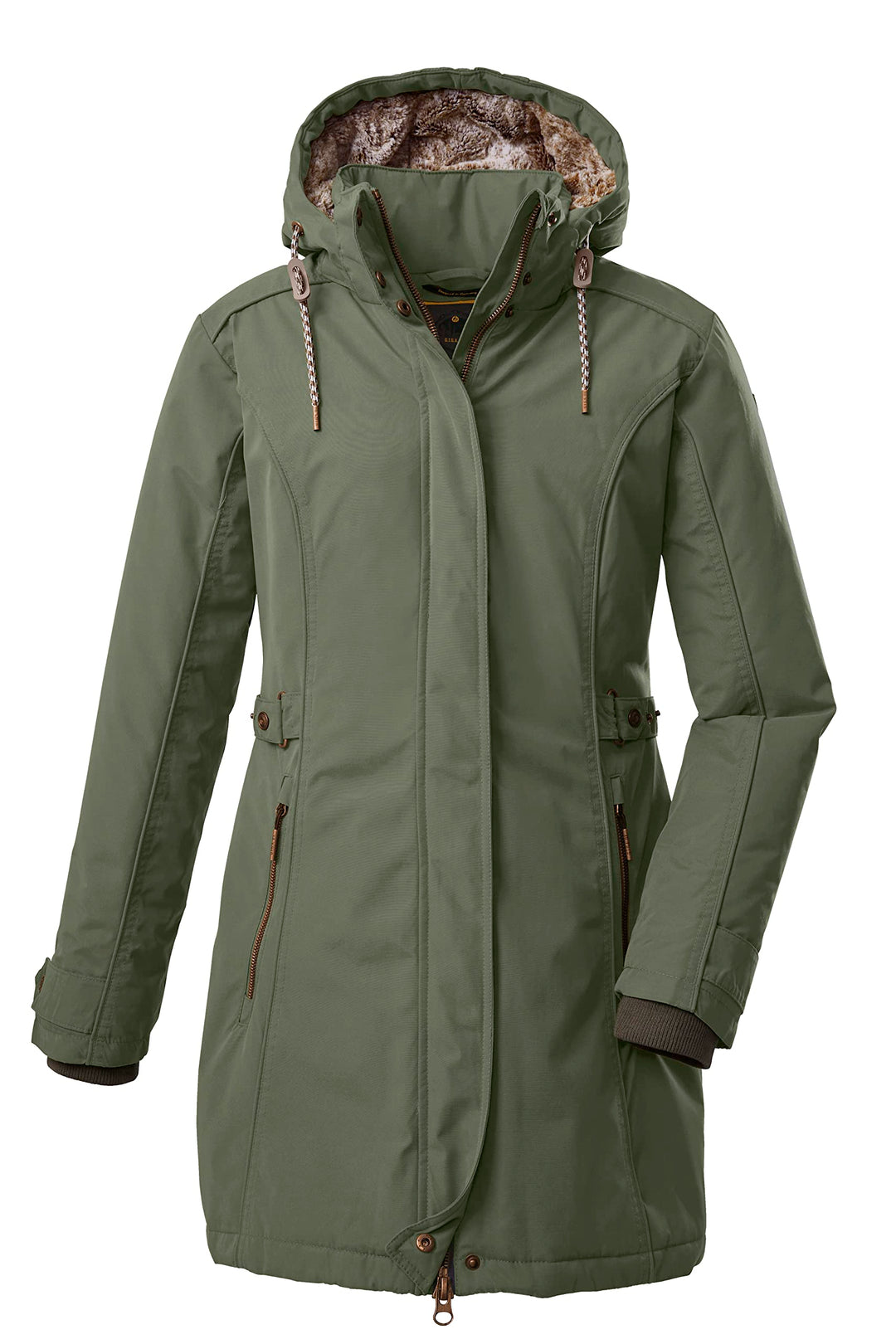G.I.G.A. DX Damen Gw 6 Wmn Prk Casual Funktionsparka mit abzippbarer Kapuze 40 waldgrün, 40 waldgrün