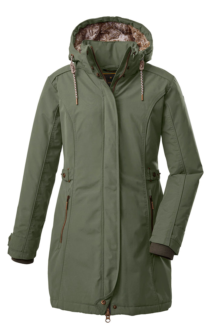G.I.G.A. DX Damen Gw 6 Wmn Prk Casual Funktionsparka mit abzippbarer Kapuze, 36 waldgrün