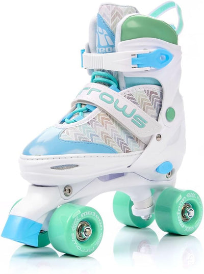 meteor Retro Rollschuhe Disco Roll Skate wie in den 80er Jahren Jugend Roll-Schuhe Kinder Quad Skate