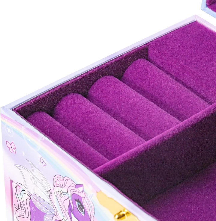 CRAZE, EINHORN Schmuckkästchen Kinder mit Spieluhr , Schmuckschatulle Mädchen mit drehendem Einhorn