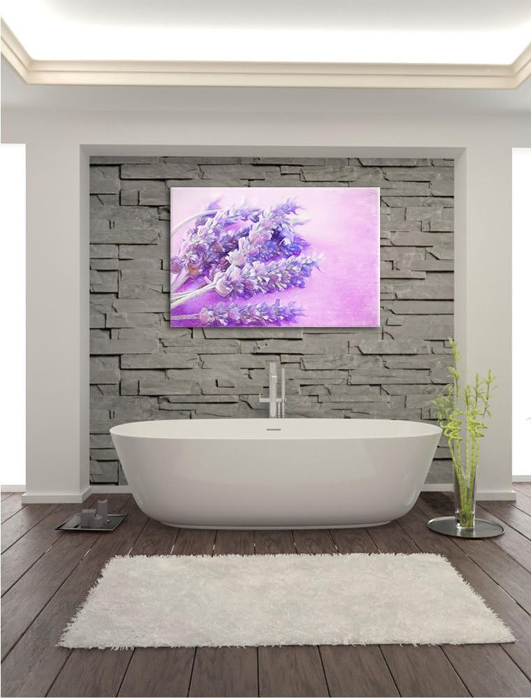 Pixxprint Lavendel als Leinwandbild/Grösse: 100x70 / Wandbild/Kunstdruck/fertig bespannt, 100x70