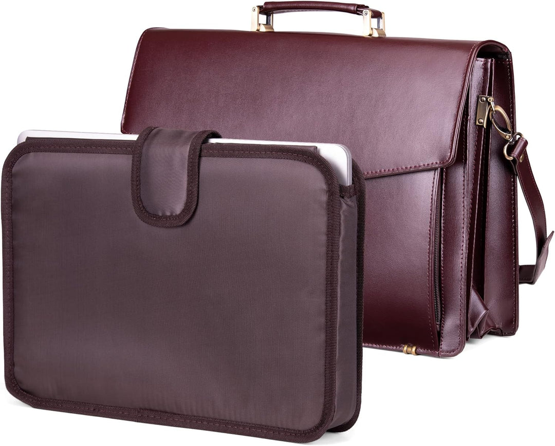TASSIA Aktentasche Mit Herausnehmbarer Laptophülle, Attachékoffer, Laptoptasche Herren, Businesstasc