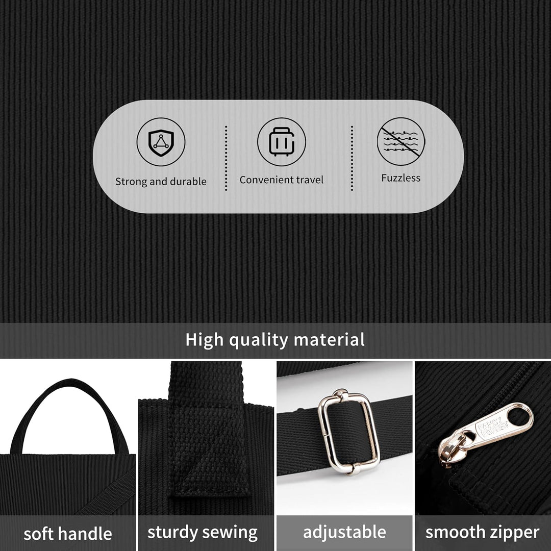 KALIDI Cord Tasche Umhängetasche Damen mit Reissverschluss, Handtasche Schultertasche Shopper für Sc
