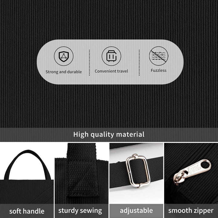 KALIDI Cord Tasche Umhängetasche Damen mit Reissverschluss, Handtasche Schultertasche Shopper für Sc