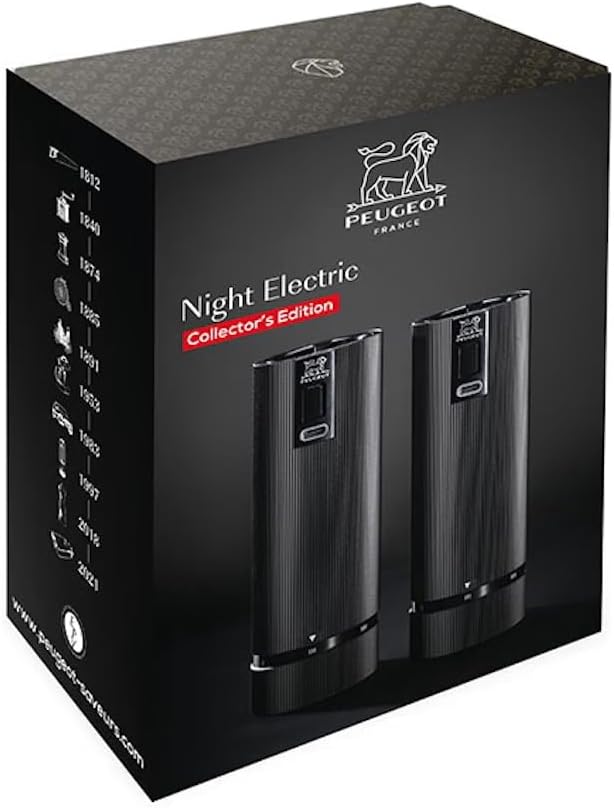 PEUGEOT - Set Line u‘Select 15 cm (Elektrische Pfeffermühle + Salzmühle) - Wiederaufladbar - 6 Mahlg