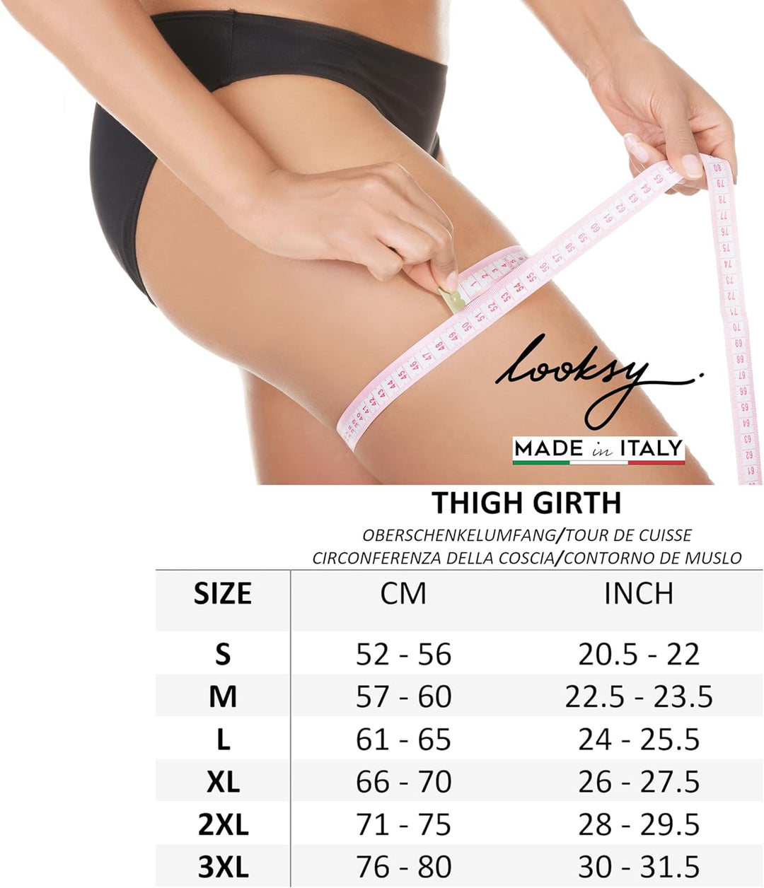 looksy Elastische Oberschenkelbänder Unisex Anti-Scheuern dehnbar verhindern Oberschenkel Reiben Sat