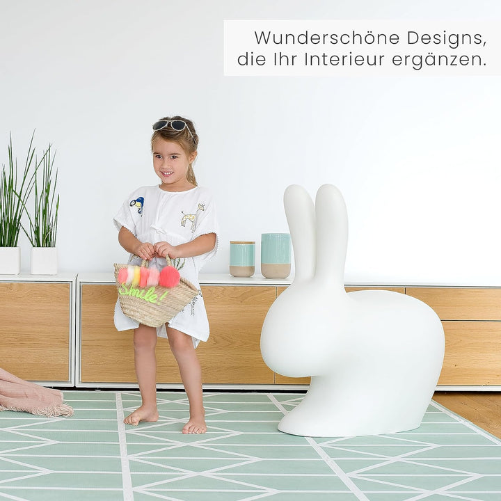 Krabbelmatte von Toddlekind |Spielmatte in Premium Qualität Extra Dicke, Abwischbare Puzzlematte Grü