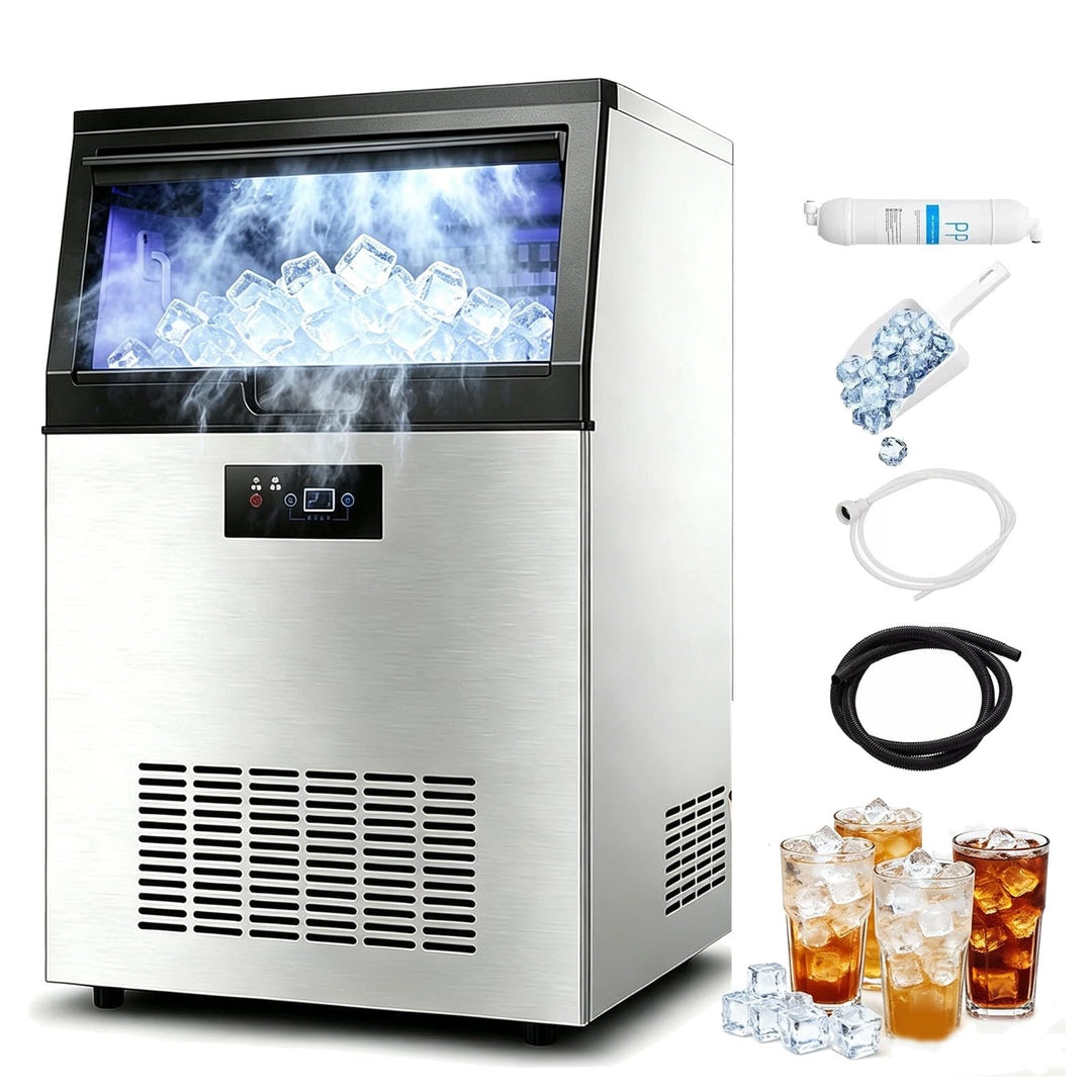 Kommerzielle Eismaschine Eiswürfelmaschine 60 kg/24 Std, Kommerzielle Eiswürfelmaschine Freistehende