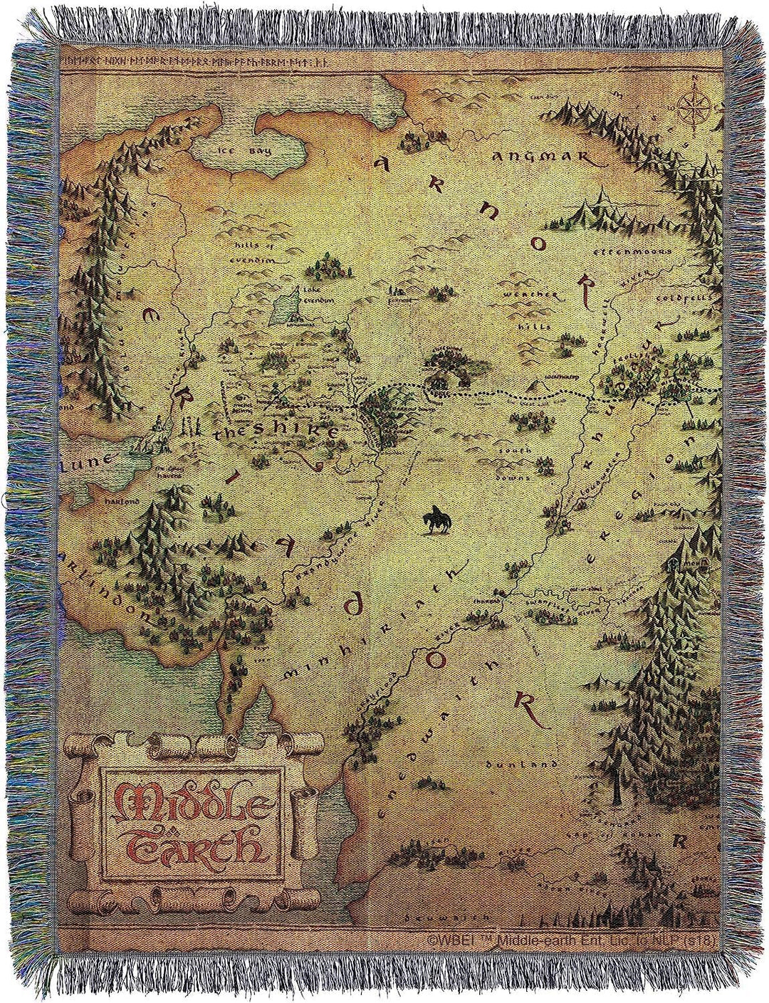 Northwest Herr der Ringe – Der Hobbit gewebte Tapisserie-Überwurfdecke, 121,9 x 152,4 cm, Mittelerde