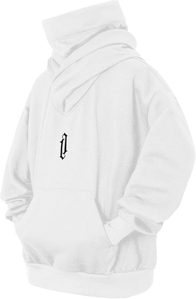 Eocicvvi Pullover Herren Rollkragen Hip Hop Fleece Pulli Kapuzenpullover Hoodie Sweater Sweatshirt M