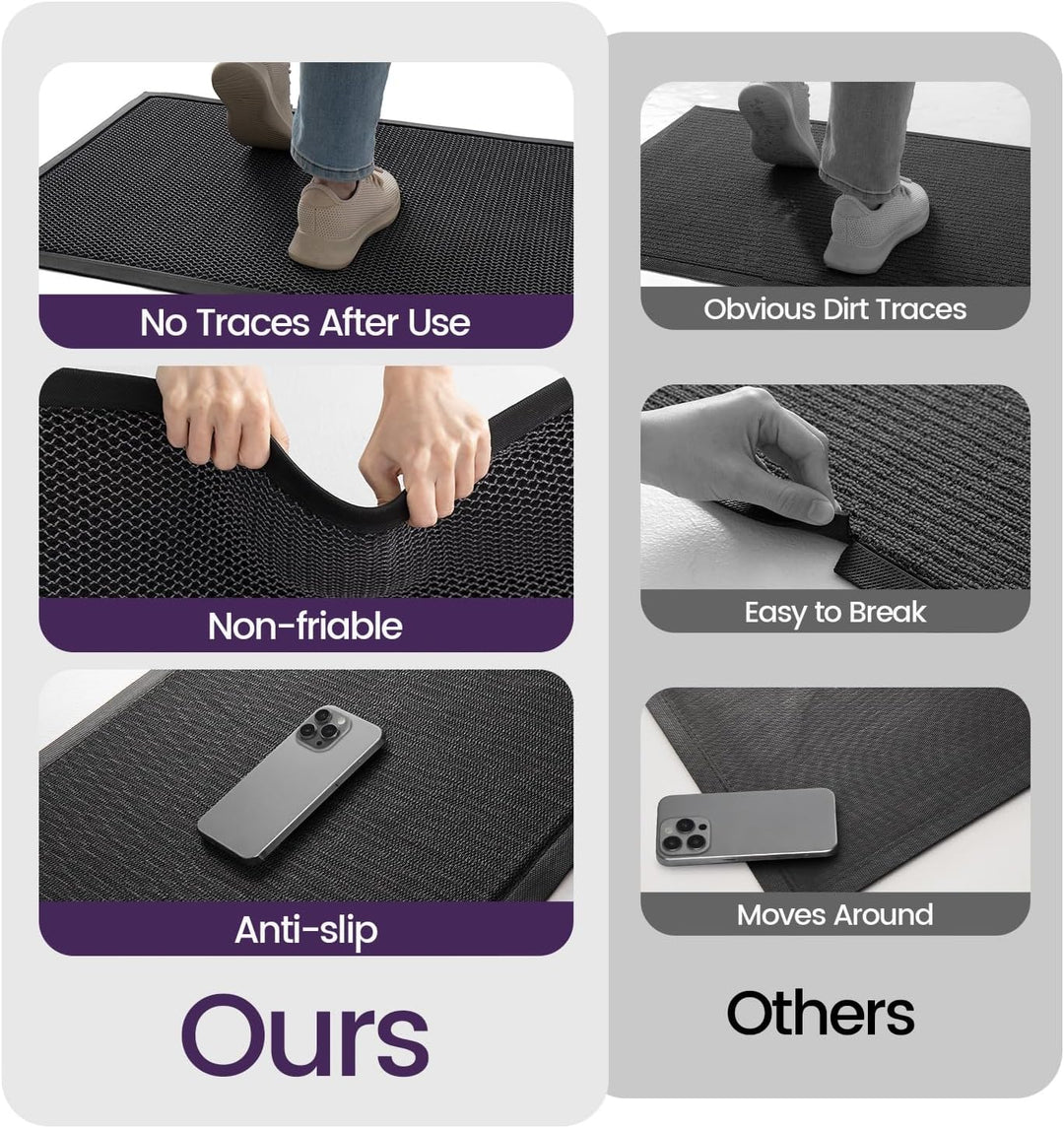 DEXI Fussmatte aussen 43 x 76 cm, extrem rutschfeste Schmutzfangmatte, langlebig Fussabtreter aussen