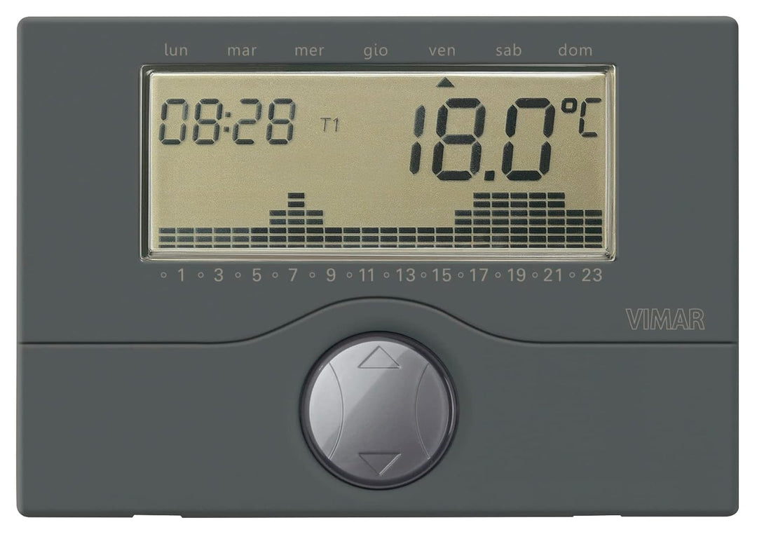 Vimar 01910.14 Elektronischer Uhrenthermostat für die ON/OFF-Raumtemperaturregelung (Heizung und Kli