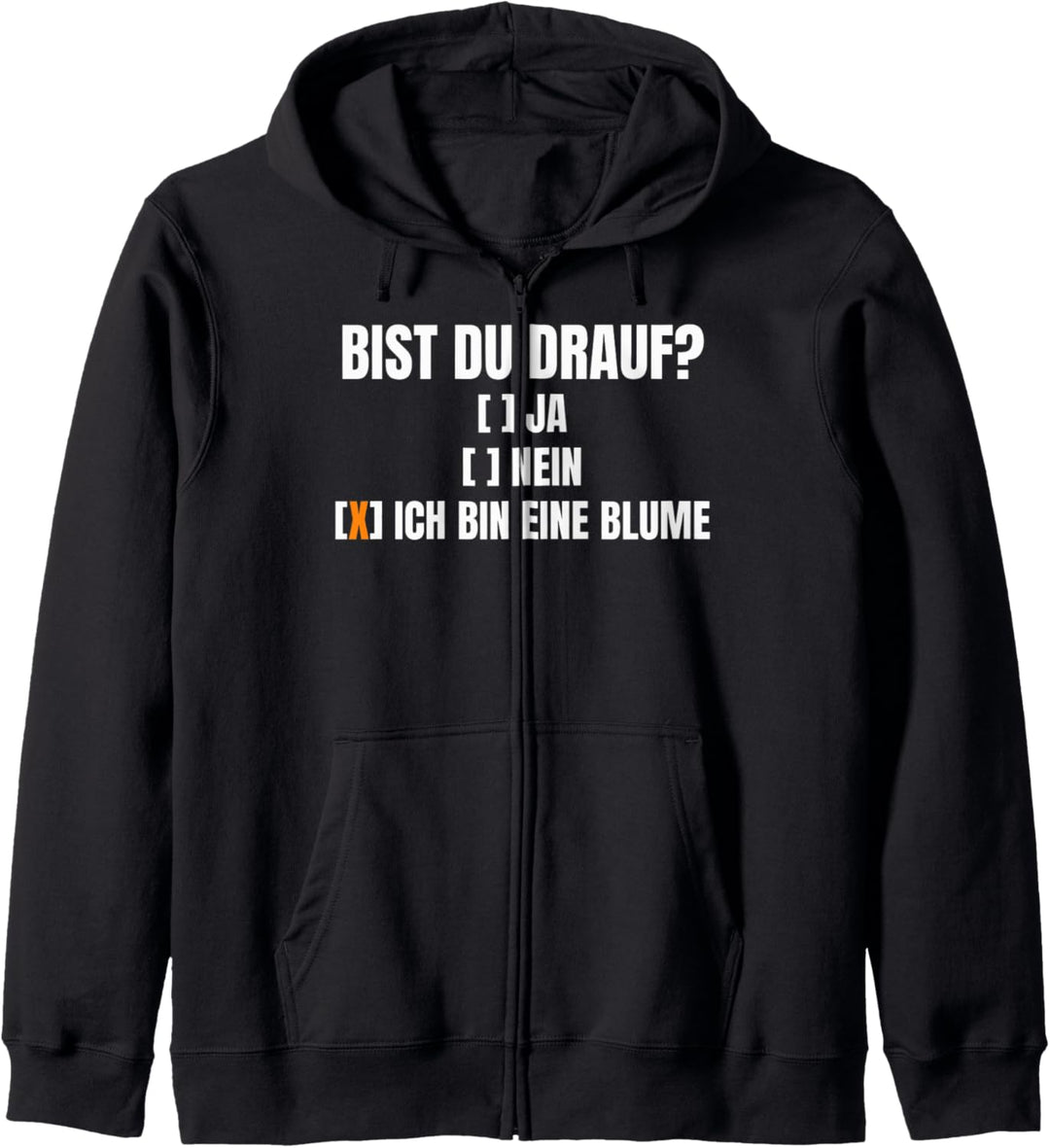 Bist du drauf lustiger Rave und Techno Spruch Kapuzenjacke