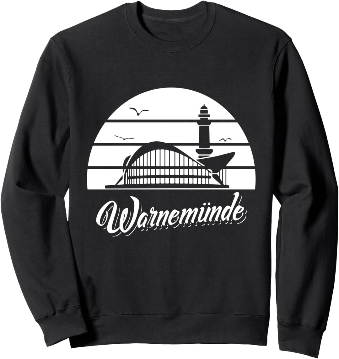 Warnemünde mit Sunset, Möwen, Leuchtturm und Teepott Sweatshirt