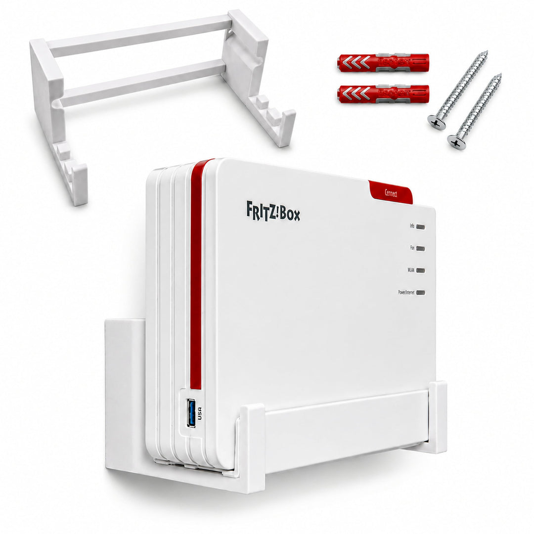 OSAZEE Wandhalterung für AVM FritzBox 5690 Pro – 9 cm Wandabstand für optimale Kabelführung – Überko