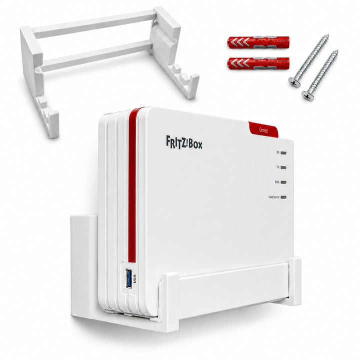 OSAZEE Wandhalterung für AVM FritzBox 5690 Pro – 9 cm Wandabstand für optimale Kabelführung – Überko