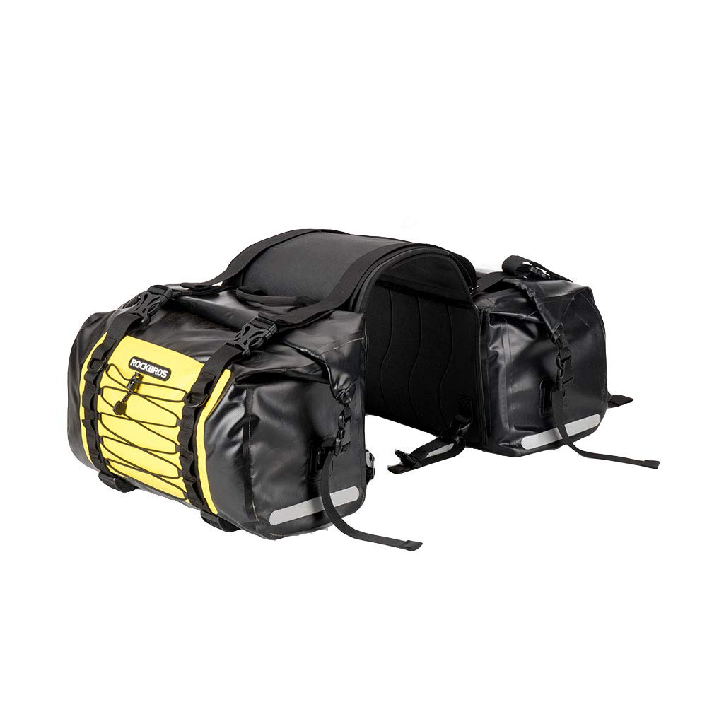 ROCKBROS Motorrad Doppel Satteltaschen Gepäckträgertaschen 100% Wasserdicht Motorradtasche Ca.62L Ge