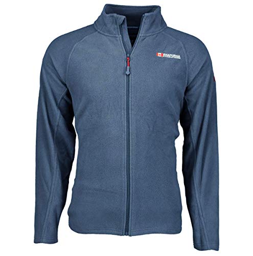 Anapurna Tonneau Herren-Fleece-Sweatshirt mit Reissverschluss, zwei Taschen vorne, lange Ärmel