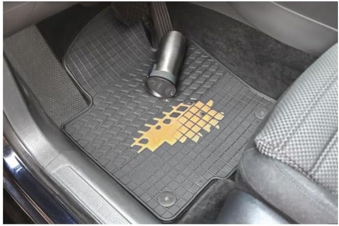 Fussmatten Vorne, Hinten 2 Reihen + Tunnel Matte 7er Set für Opel Zafira B 2005-2014 5-7 Sitzer Gumm