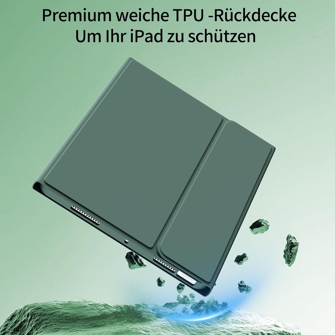 Hülle mit Tastatur für iPad A16 11. Generation 2025, iPad 10. Generation 2022 10,9 Zoll, Abnehmbarer
